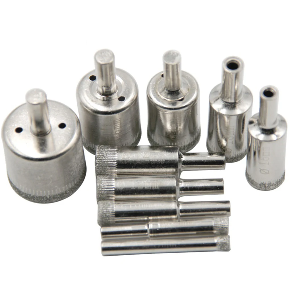 

Porcelain Tile Bottles Drill Bits Set Tools 15/10PCS Diamond Hole Saw Kit 3-50mm Hollow Core Drill Bits for Drilling Glass Stone