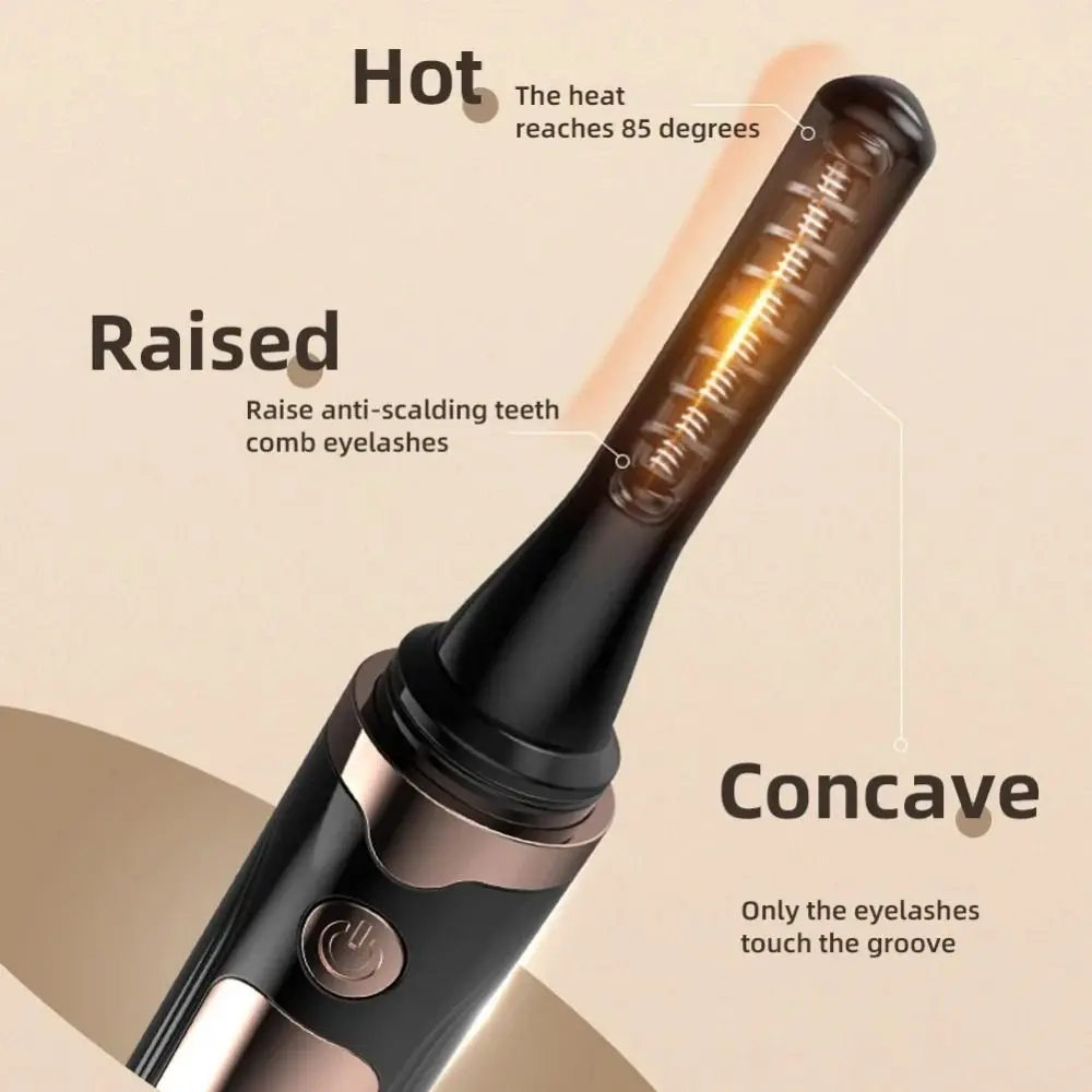 

Long Lasting Electric Heated Eyelash Curler Anti-scald Natural-Looking Portable Eyelash Curling Device Effortless LED Screen