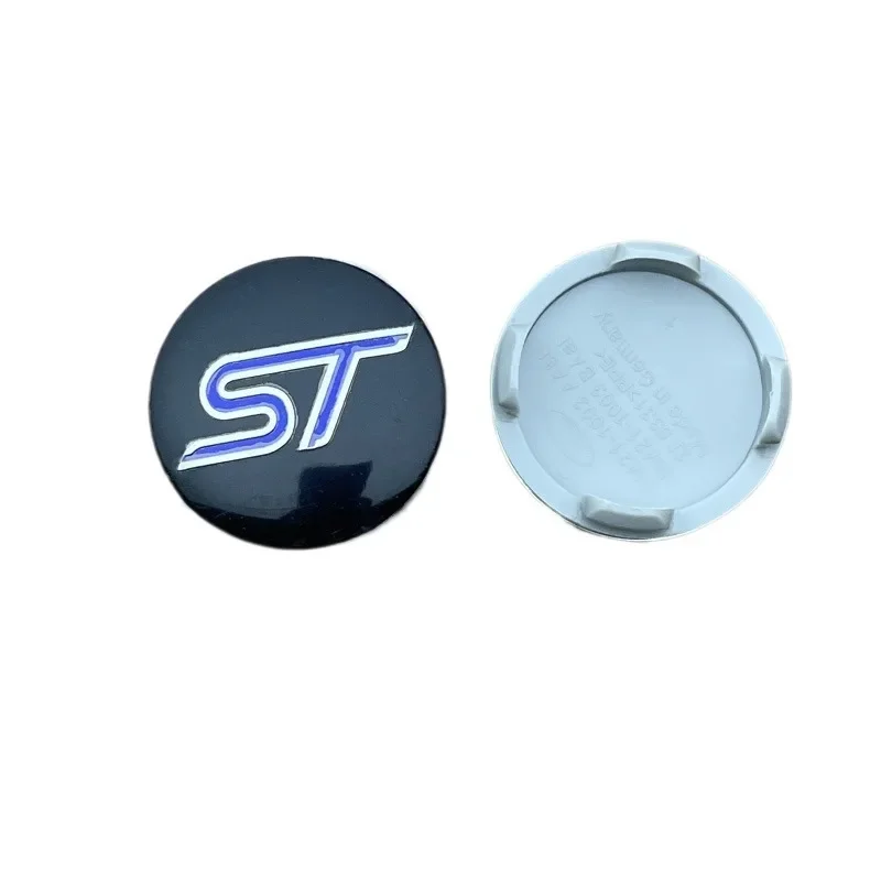 4Pcs 54mm ST Wheel Center Caps Cover Hub Cap Car Emblem Badge For Ford Mondeo Mustang Focus Fiesta ST Logo Auto Accessories