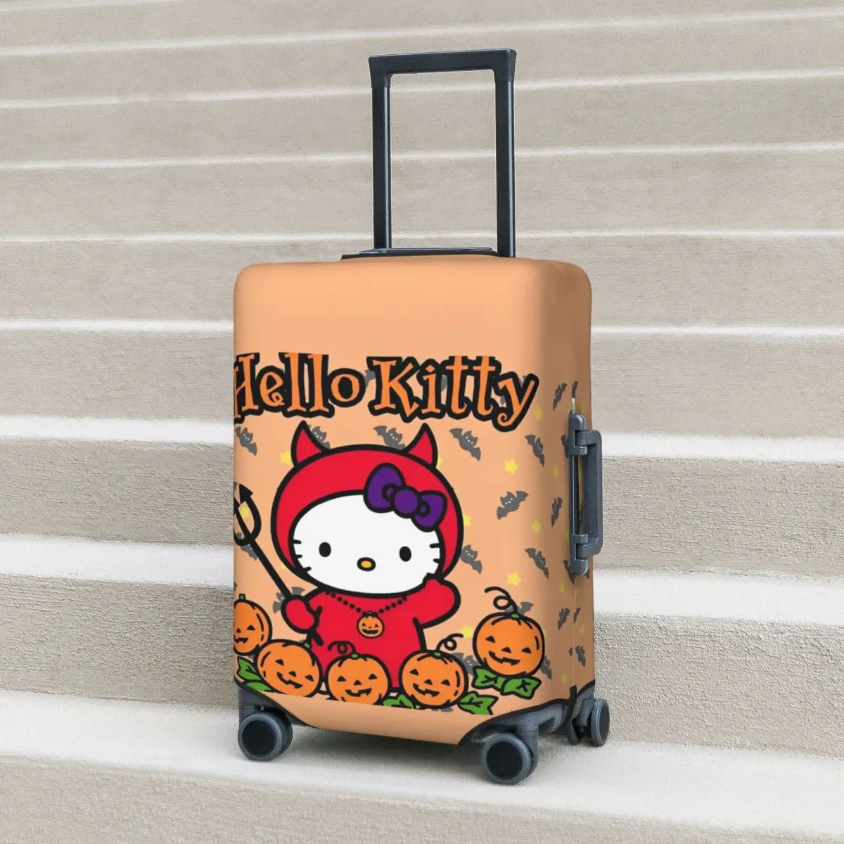 

Чехол для чемодана «Hello Kitty» на Хэллоуин, чехол для багажа с милым котом и животным, защита для путешествий