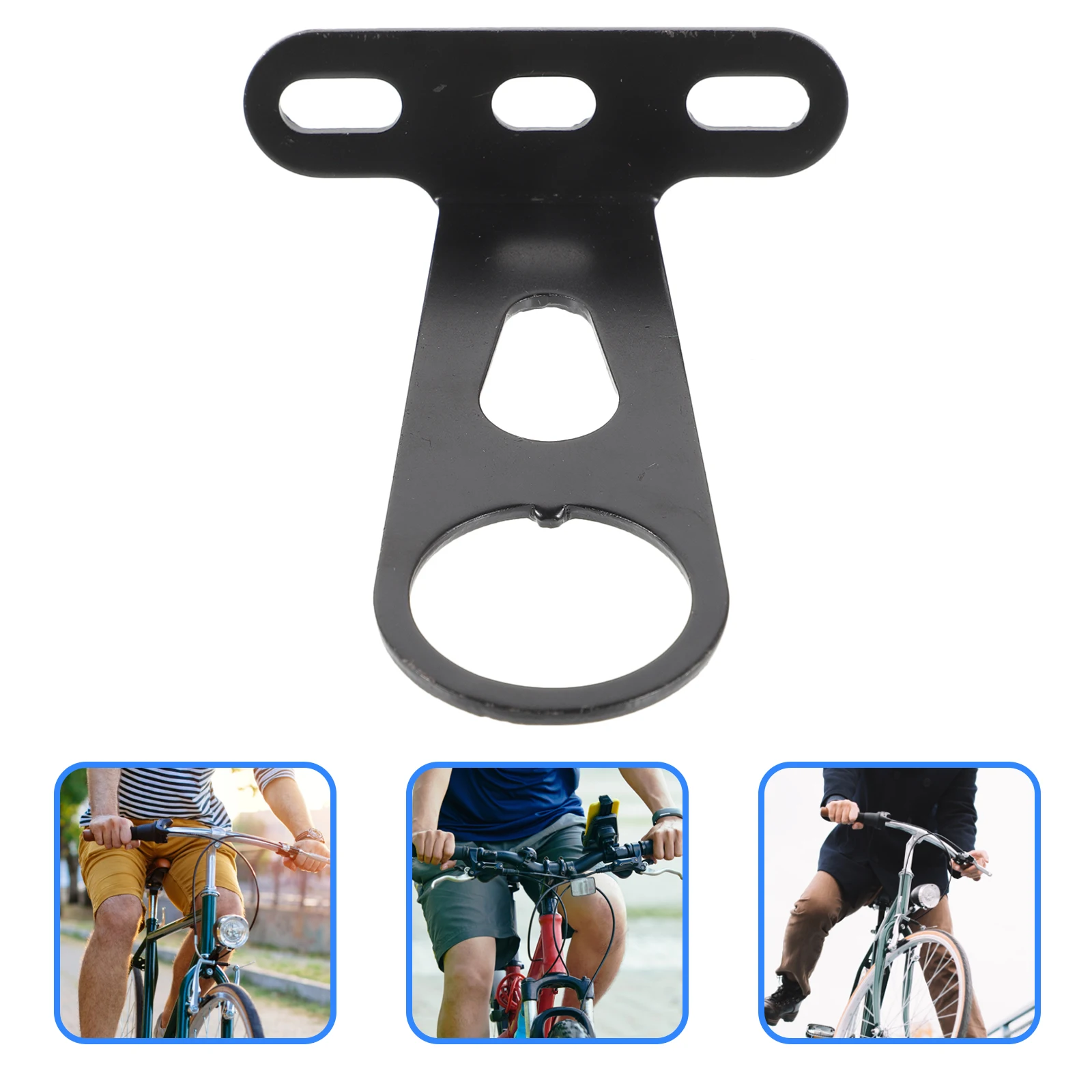 

1pcs Sturdy Steel Bike Front Holder Shockproof Anti-Slip Metal Bicycle Light Mount Easy Install Durable Bike Lamp