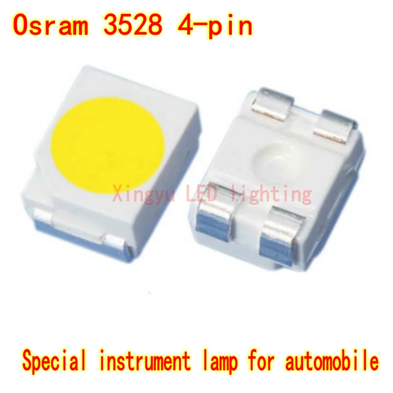 Osram LED lamp bead 3528 patch 4-pin white red yellow green blue light bright 1210 imported automobile instrument panel lamp