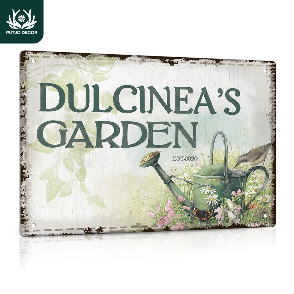 

Putuo Decor 1pc Custom Metal Tin Sign, Personalized Plaque Wall Art Decoration for Home Farmhouse Garden Backyard, Gifts