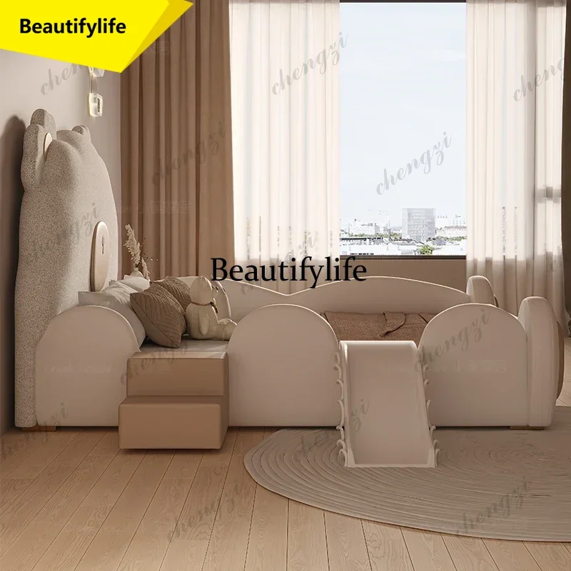 M9344 Little Bear Creative Children's Bed Modern Cute Cartoon Design double bed interior comfortable camas matrimoniales furnitu