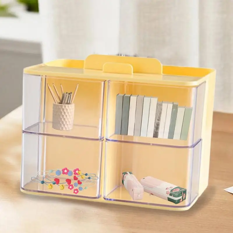 Desktop Organizer With Drawers Desktop Storage Box Desk Drawer Organizers Cosmetic Case Aesthetic Desk Organizer Organizer With