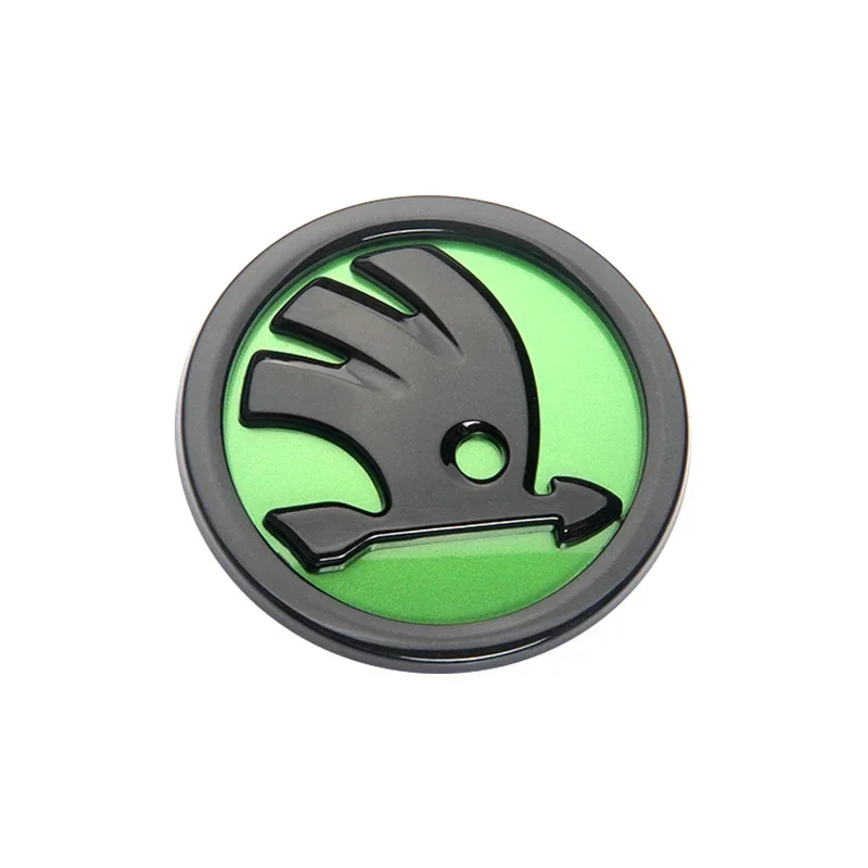 2 Stück ABS 80mm/90mm Auto-Emblem für Skoda Fabia Octavia Superb Rapid Yeti Karoq Vordere Motorhaube Abzeichen Heckklappe Aufkleber Logo