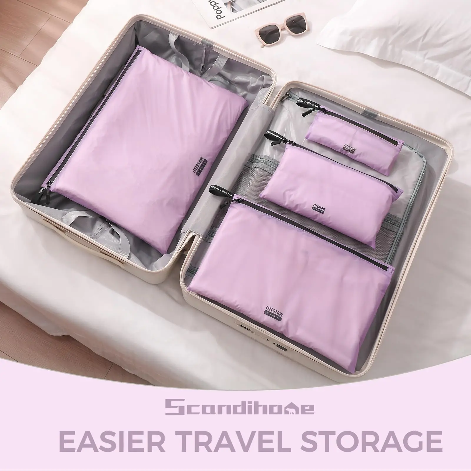 

Ультралегкие органайзеры для путешествий, водонепроницаемые нейлоновые сумки на молнии, сумка для хранения в чемодане для одежды, косметики, туалетных принадлежностей