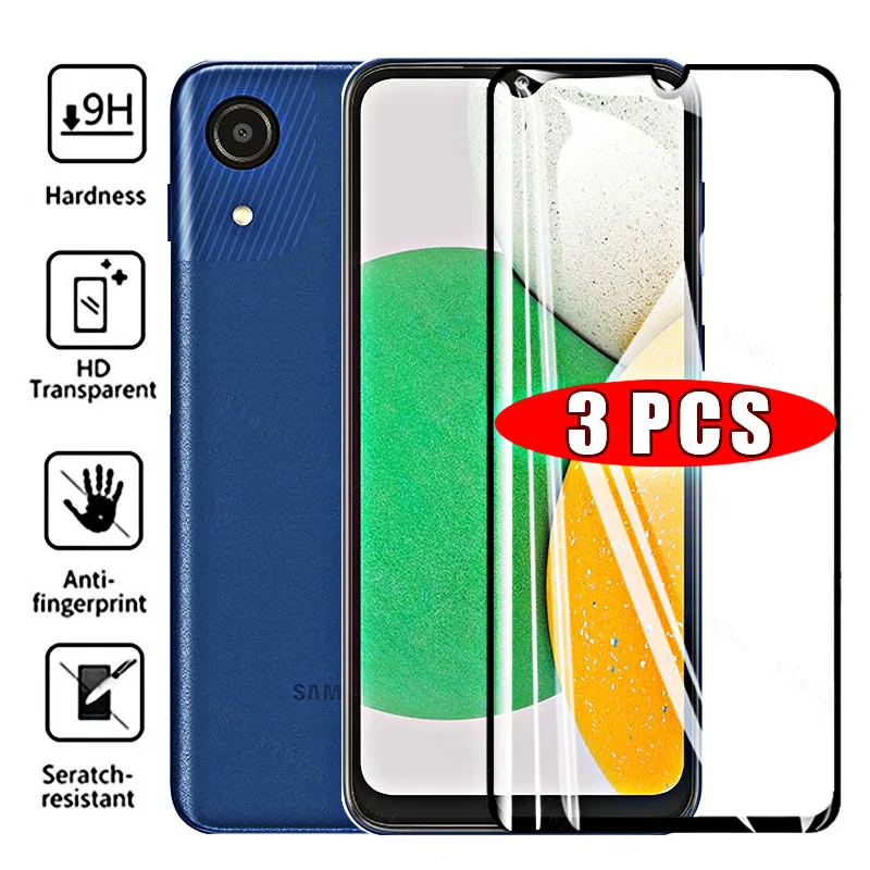 3PCS Tempered Glas for Samsung Galaxy A03 Core Screen Protector Front Protective Film Cover on For Samsung A03Core A 03Core 6.5