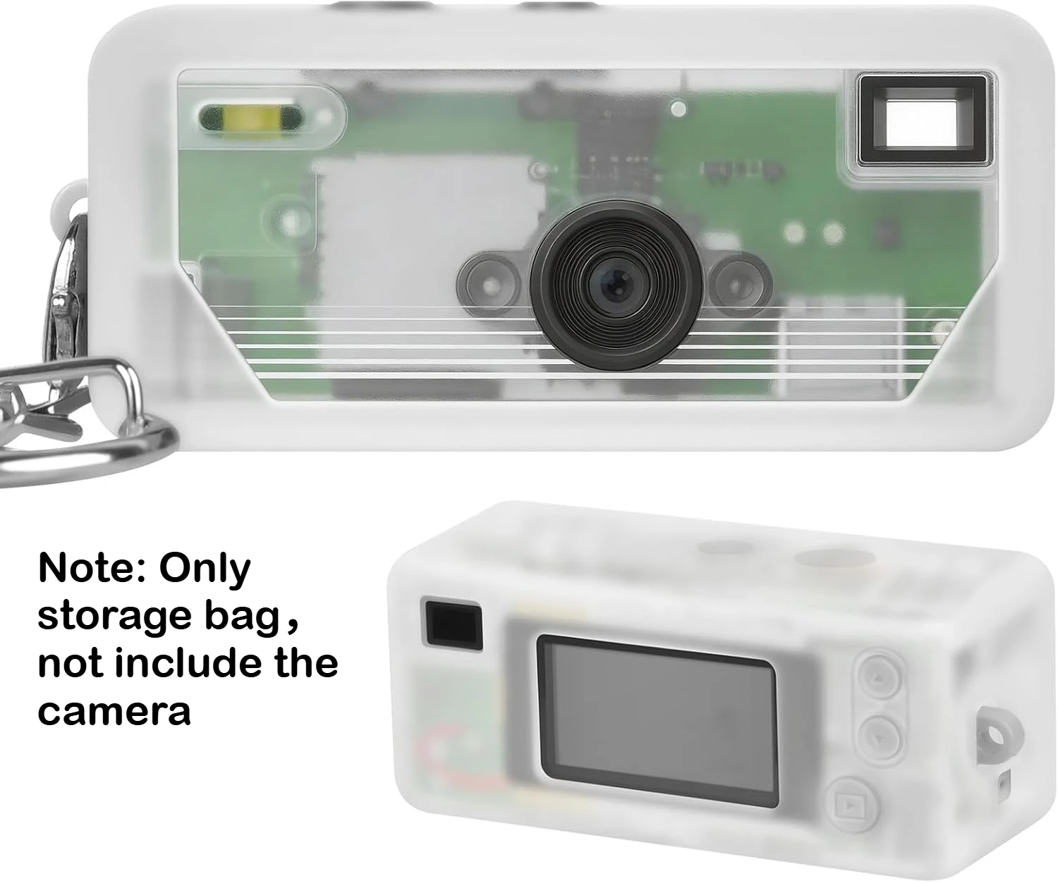 Capa de Silicone para Câmera Digital Kodak CHARMERA em Formato de Chaveiro, Caixa Surpresa, Capa de Chaveiro Mini para Câmera (Câmera NÃO Incluída)