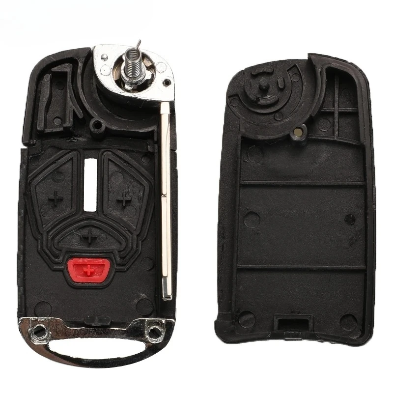 Modified Remote Flip Key Shell Fob Fit For Mitsubishi Galant Eclipse Lancer 3/4 Buttons Folding Case