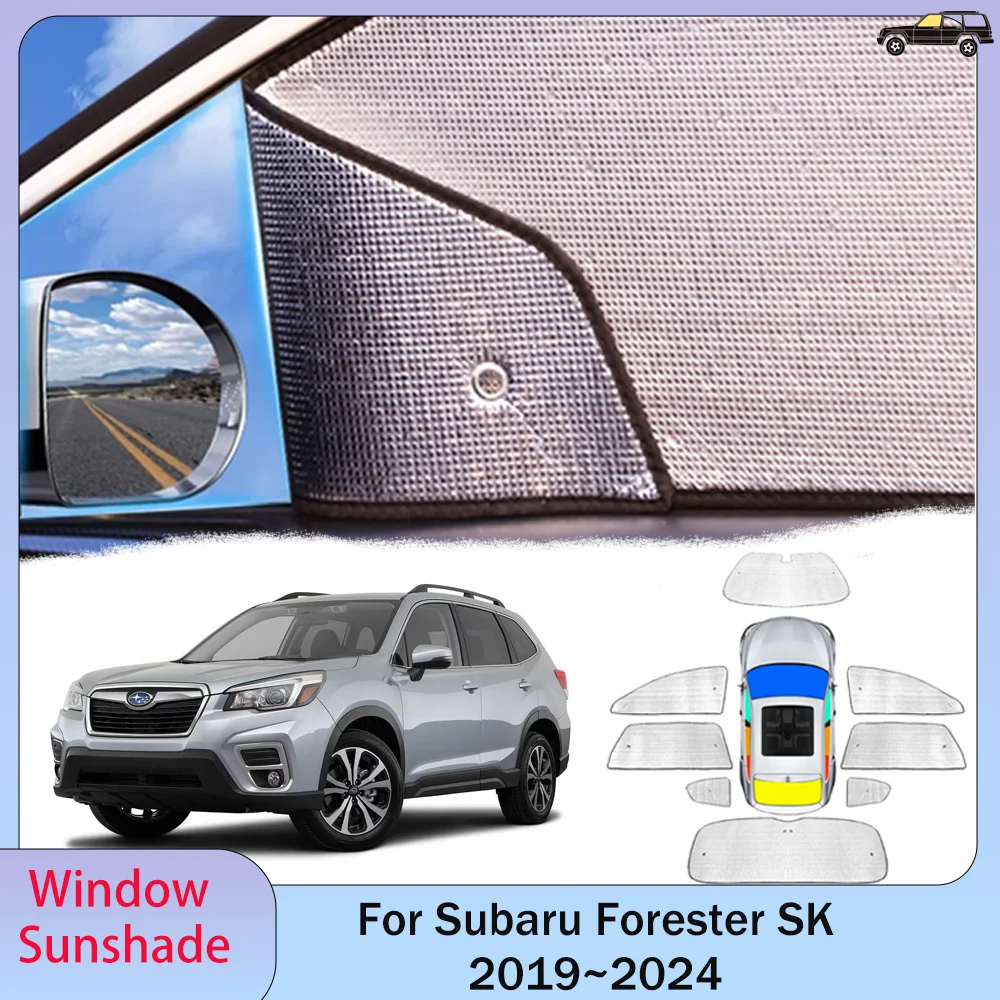 Para subaru forester sk 2019 ~ 2024 2020 2021 2022 2023 guarda-sol do carro clarabóia janela lateral pára-brisa protetor de sombra acessórios