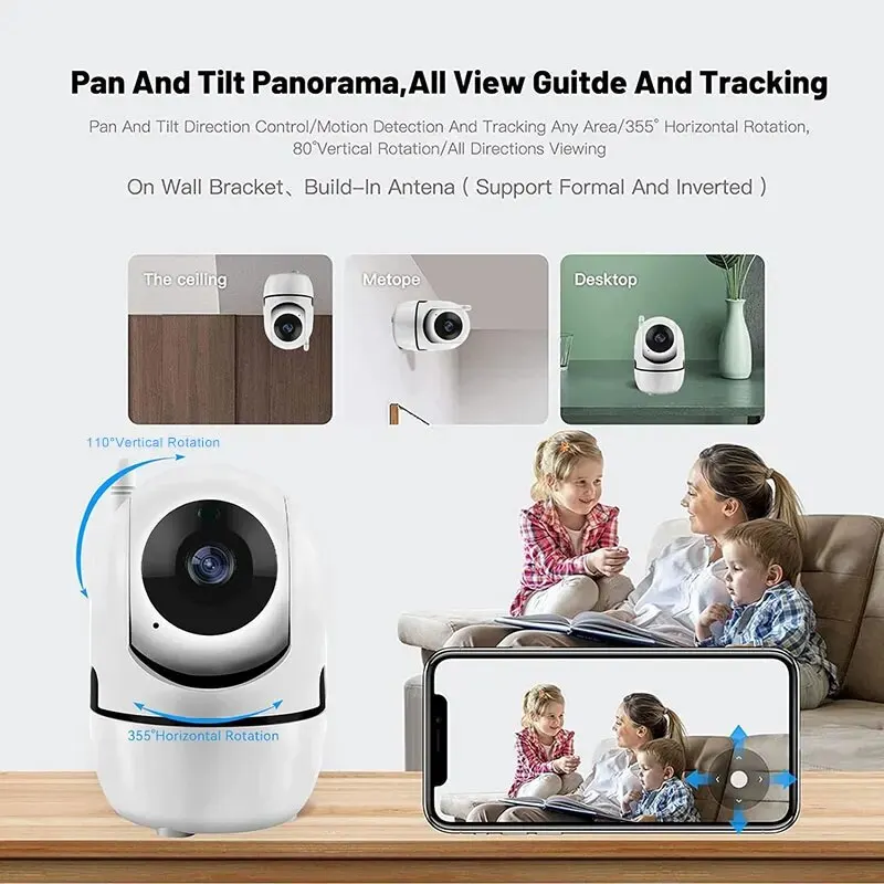 5GHZ IP WIFI Camera HD 1080P Smart Home Security Cam Auto Track Night Vision Wireless Surveillance Network Baby Monitor Camera