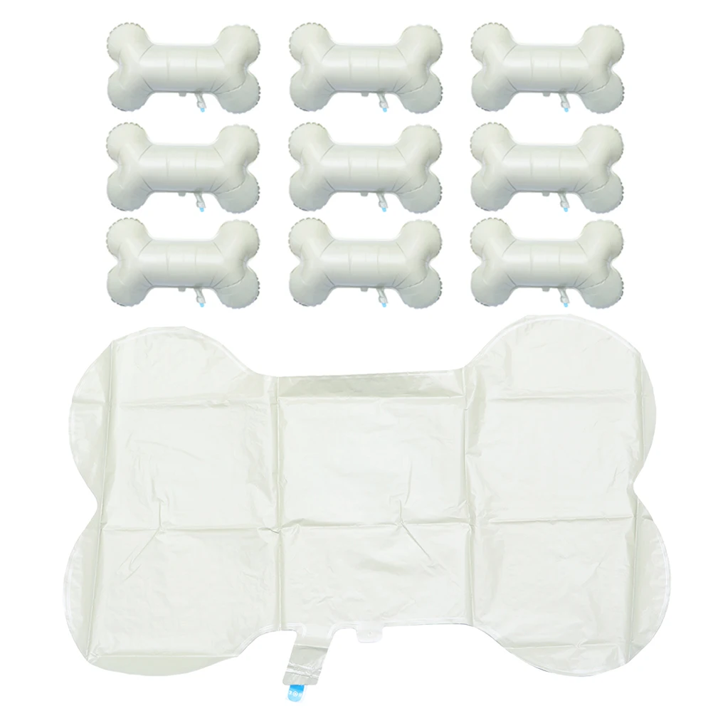 

10pcs Beige Bone Shaped Aluminum Balloons Lightweight Valentine Day Dog Theme Accessories