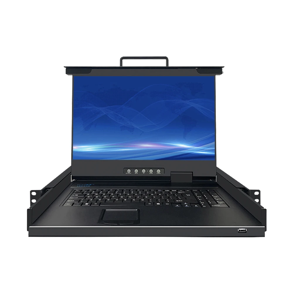 VGA 4K 60Hz 1080p 1U Rack LCD KVM Switch With 4 8 16 Port 17 18 19 Inch KVM Console For Server Rack In Stock