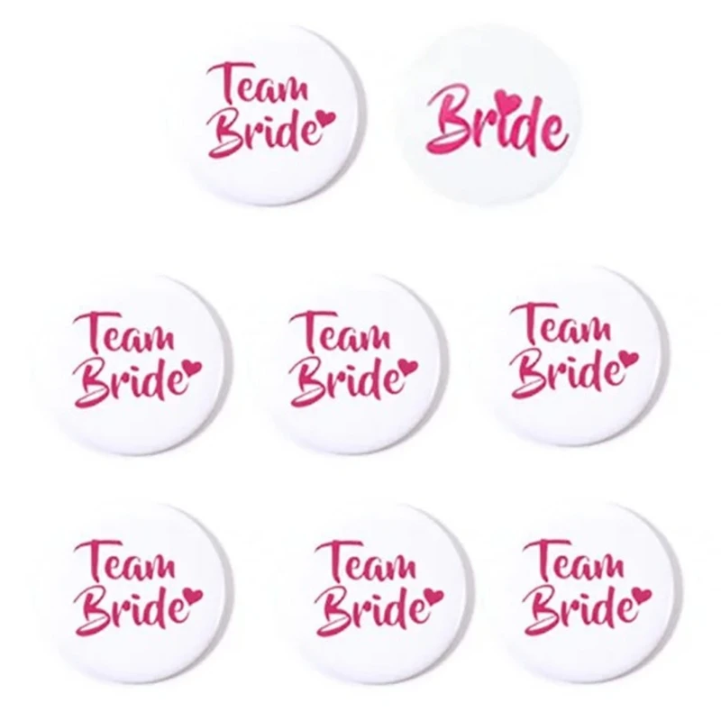 6/8/11Pcs Bachelorette Party Badges, Bride and Bride Squad Pins Bachelor Party Button Pins for Wedding, Bridal Showers