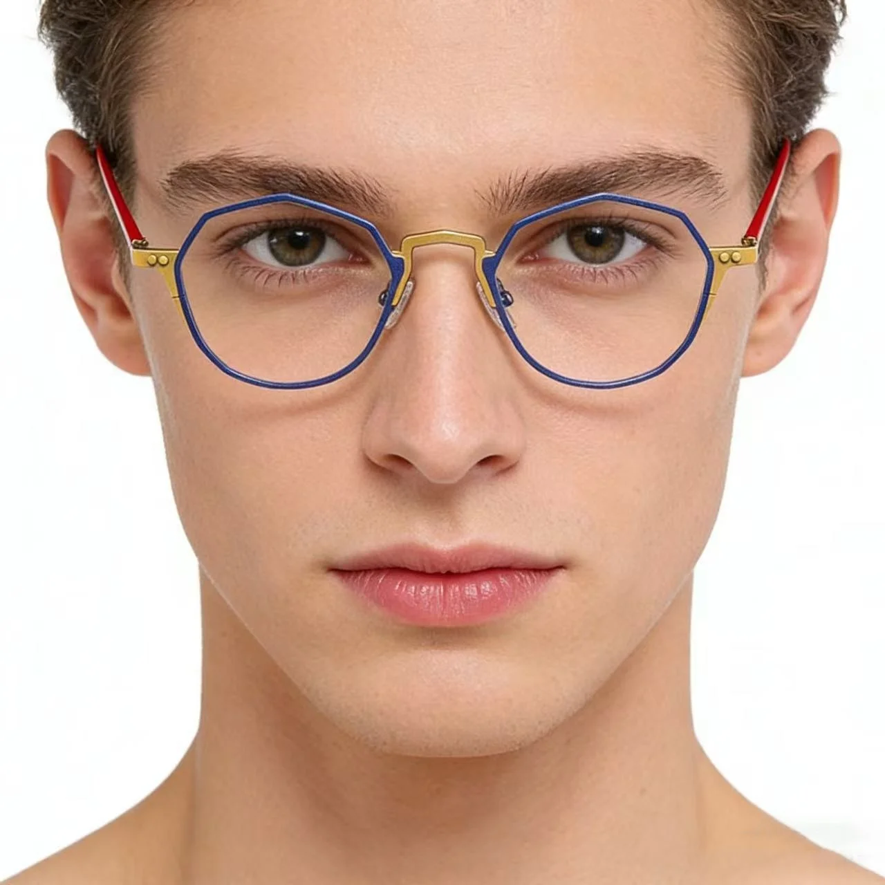 

Unisex Personality Alloy Glasses Frame Fashionable Streetwear Party Wear Showcasing Unique Optical Eyeglasses
