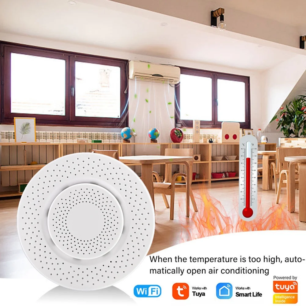 ZigBee /tuya เครื่องตรวจจับคาร์บอนไดออกไซด์อัจฉริยะ, Wifi เครื่องตรวจจับก๊าซ CO2ฟอร์มาลดีไฮด์เซนเซอร์วัดความชื้นอุณหภูมิ