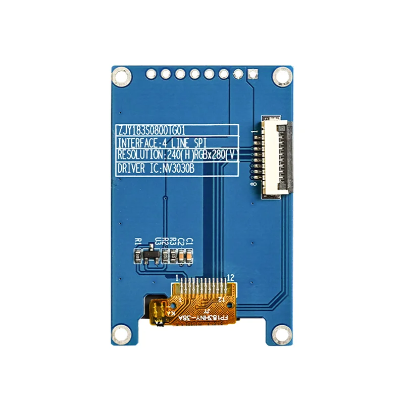 Módulo de exibição TFT de 1,83 polegadas com resolução 240x280 HD IPS Display NV3030B Driver Interface SPI 8Pin