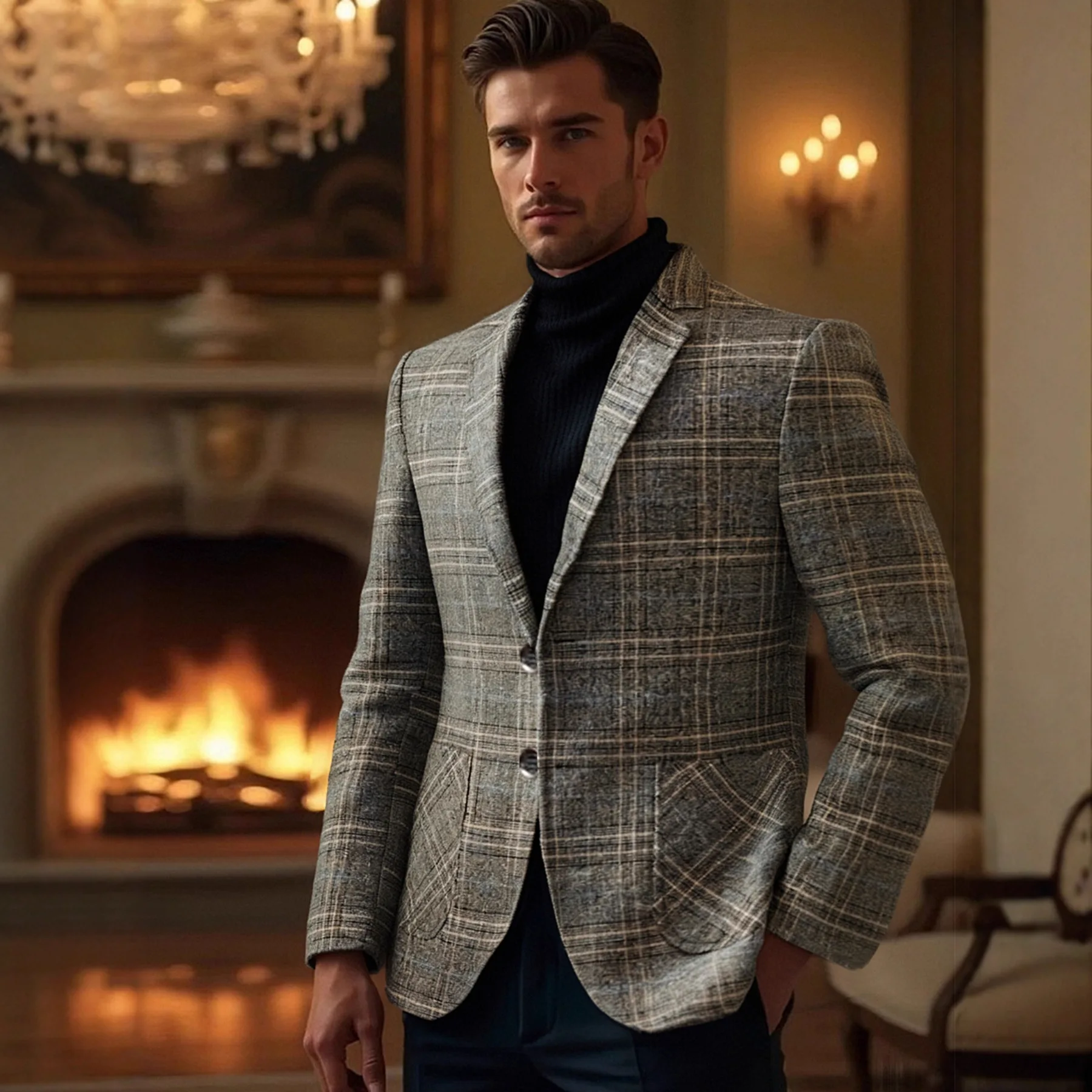 

Men's Spring And Autumn Casual Light-colored Blazer, Morning Life Casual Versatile Blazer