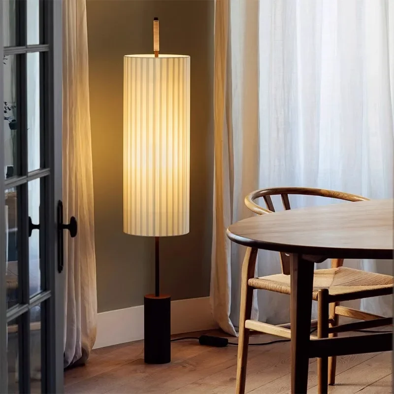 

Nordic Wabisabi Minimalist Living Room Floor Lamps Home Decorations Modern Fabric Led Sofa Standing Lamp Bedroom Bedside Light