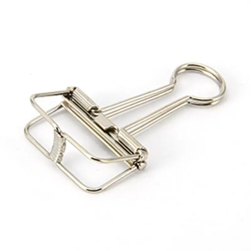 คลิปโครงกระดูกโลหะแข็งแรงและทนทานคลิปหนีบกระดาษยืดหยุ่นได้ดีรวมคลิปเล็ก5อันคลิปกลวงสำหรับสำนักงานโลหะ CLI