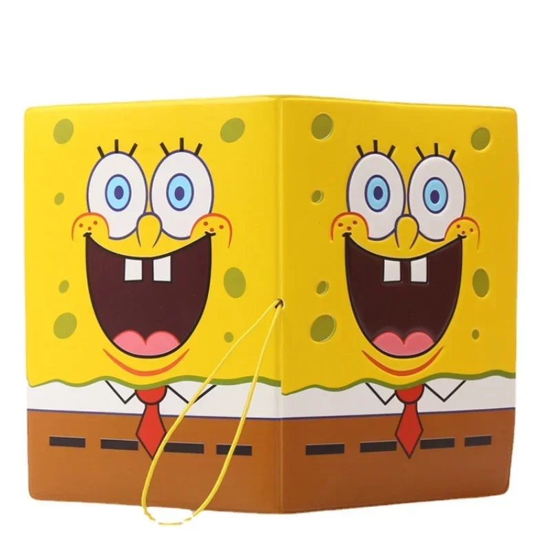 SpongeBob Passport Cover PVC Waterproof Case for Passport Wallet Travel Wallet Cover Credit Card Document Holder Protective Case