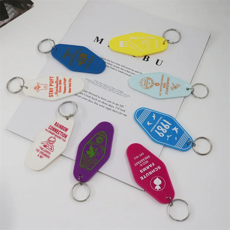 Hotel Keychain Key Tag Plastic Keychain Keychain Fashionable Pendant Backpack Decorative Multiple Colors To Choose From