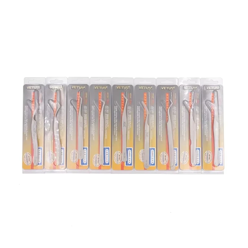 VETUS Tweezers Original 34A-SA Non-magnetic Anti Acid Corrosion Resistant High Precision for  Stamp Stainless Steel Clamp - view 6