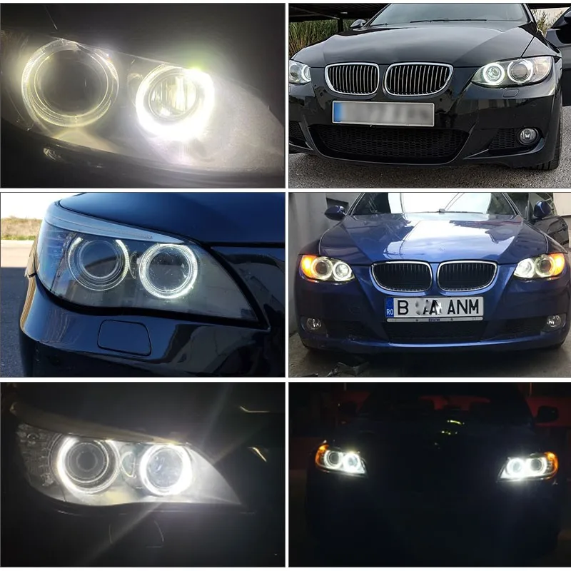 2x120 واط 6000 كيلو مصباح LED عيون الملاك ماركر مصابيح كهربائية ل 08-13 BMW E81 E82 E87 E88 E90 E92 M3 E93 E70 X5 E71 X6 X6M E89 Z4 #5