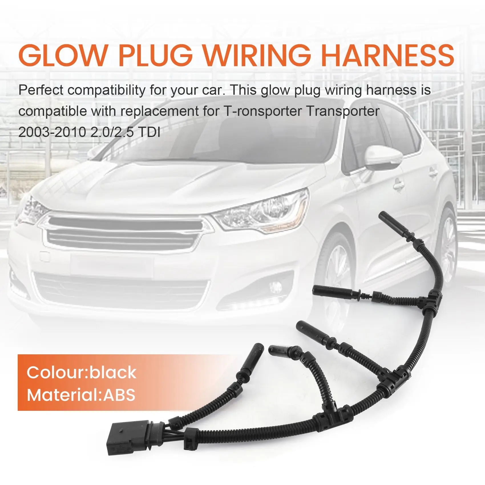 Car Glow Plug Bridge Wiring Harness For - Transporter 2.5 TDI 2003-2010 070971277B Eco-Friendly
