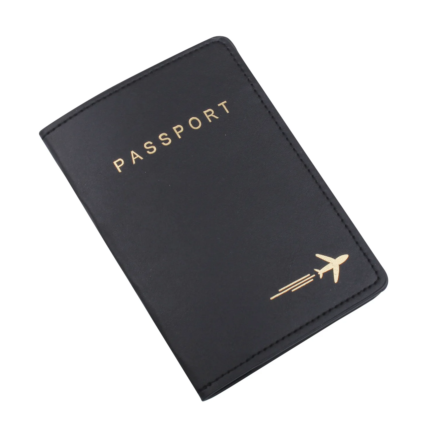 Couverture de Passeport Simple en Cuir PU, Porte-cartes, Unisexe, Noir, Blanc, Mince, de Voyage, Portefeuille Cadeau, Nouvelle Collection