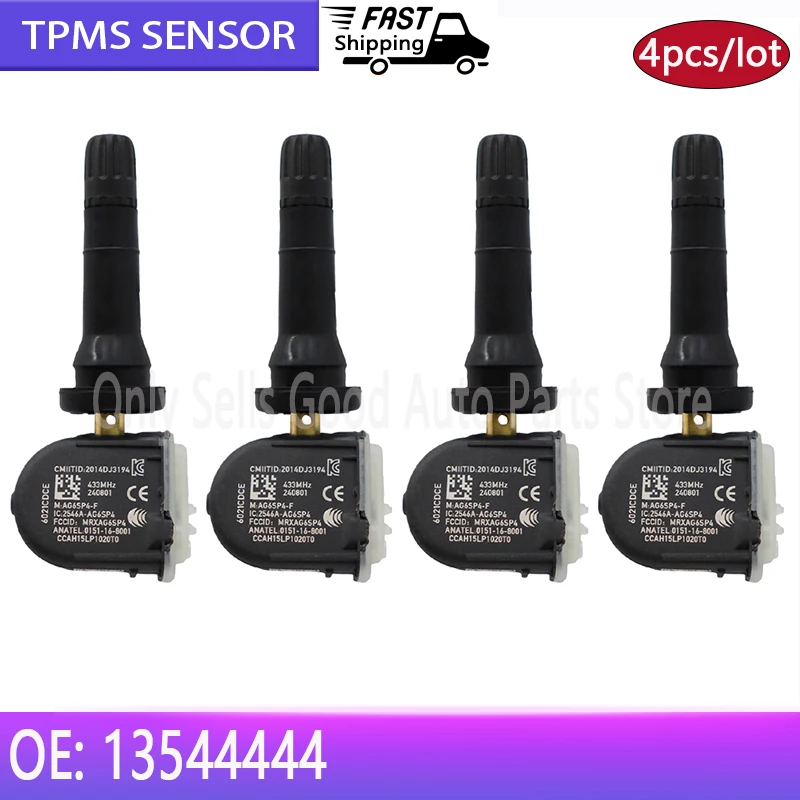 4 шт. 13544444 НОВЫЕ датчики системы контроля давления в шинах (TPMS) для Chevrolet Camaro, Cruze, Impala, Chevrolet Malibu, Buick