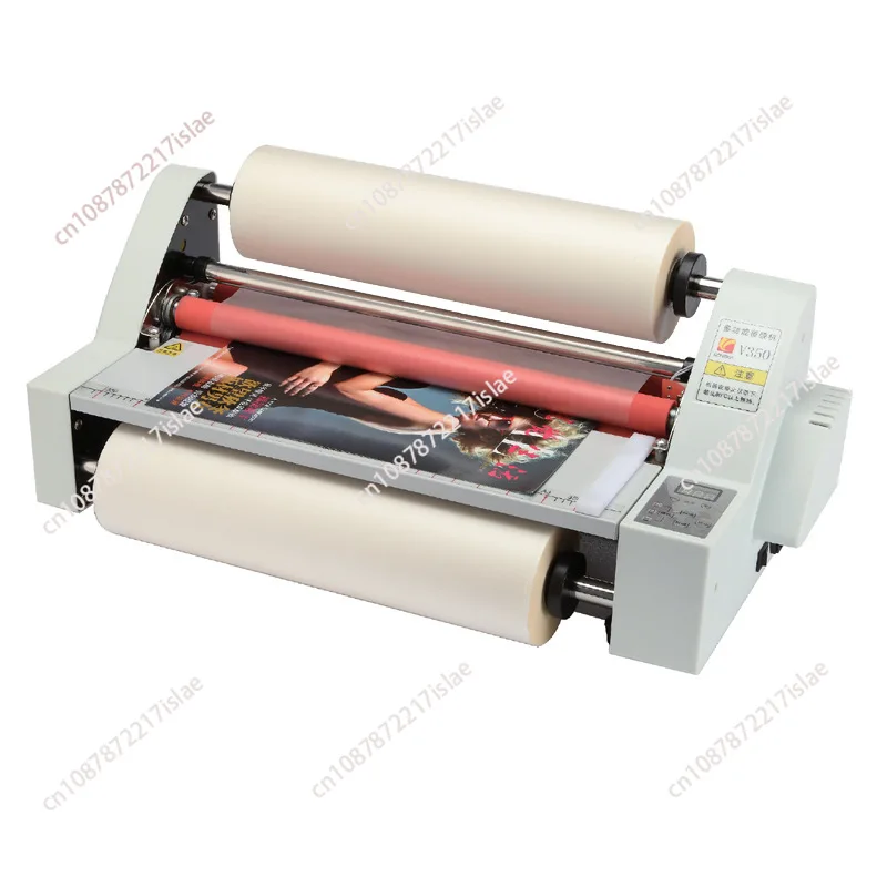 V350 film roll laminator A3 size Four Rollers Hot Roll Laminating Machine electronic temperature control single 220v 1pc