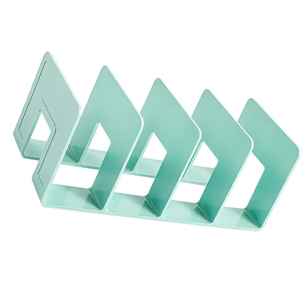 Decorative Bookend Set for Shelves Desk Office Organizing Magazines Files Books Reports Catalogs Mail with Strong Plastic