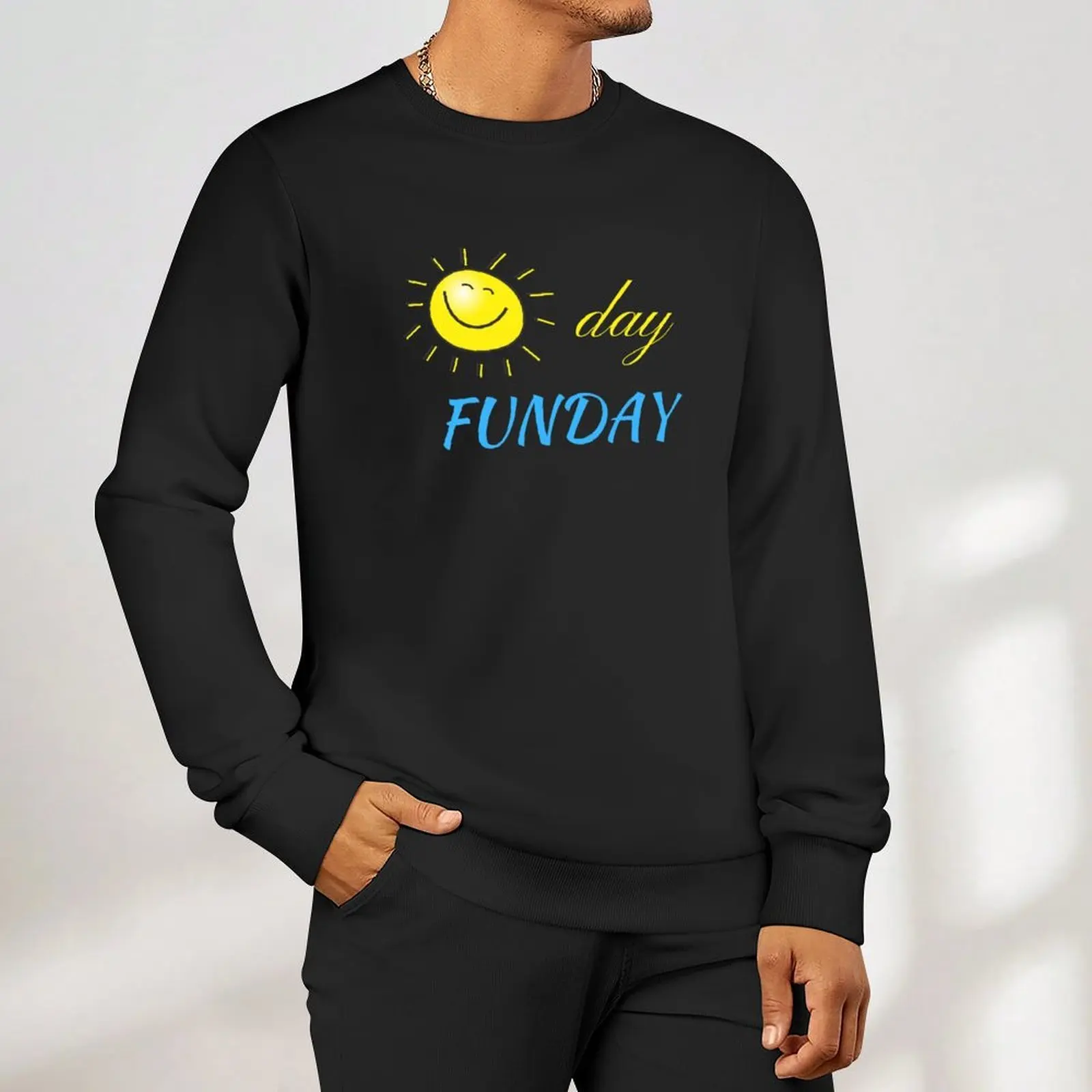 بلوفر Sunday Funday في غداء الأحد، ملابس على الطراز الكوري، ملابس رجالية شتوية، ملابس رجالية، سويت شيرت أنيمي