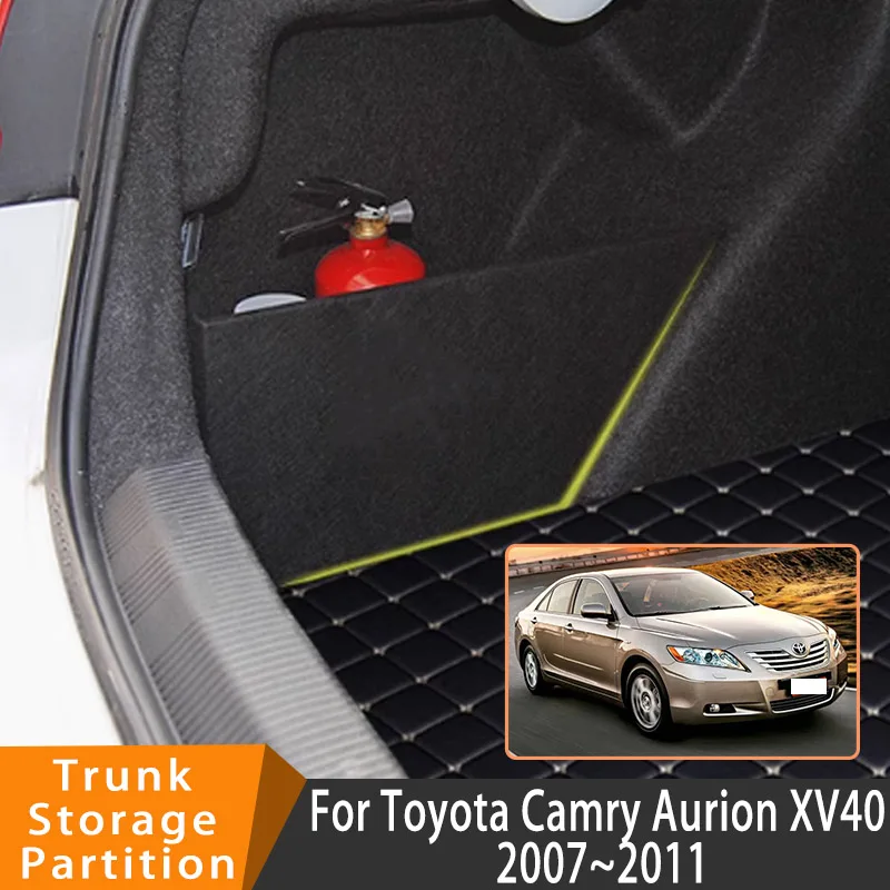 

Auto Accessories For Toyota Camry Aurion XV40 2007~2011 2008 Car Organizer Trunk Side Partition Trunk Interior Storage Box Parts