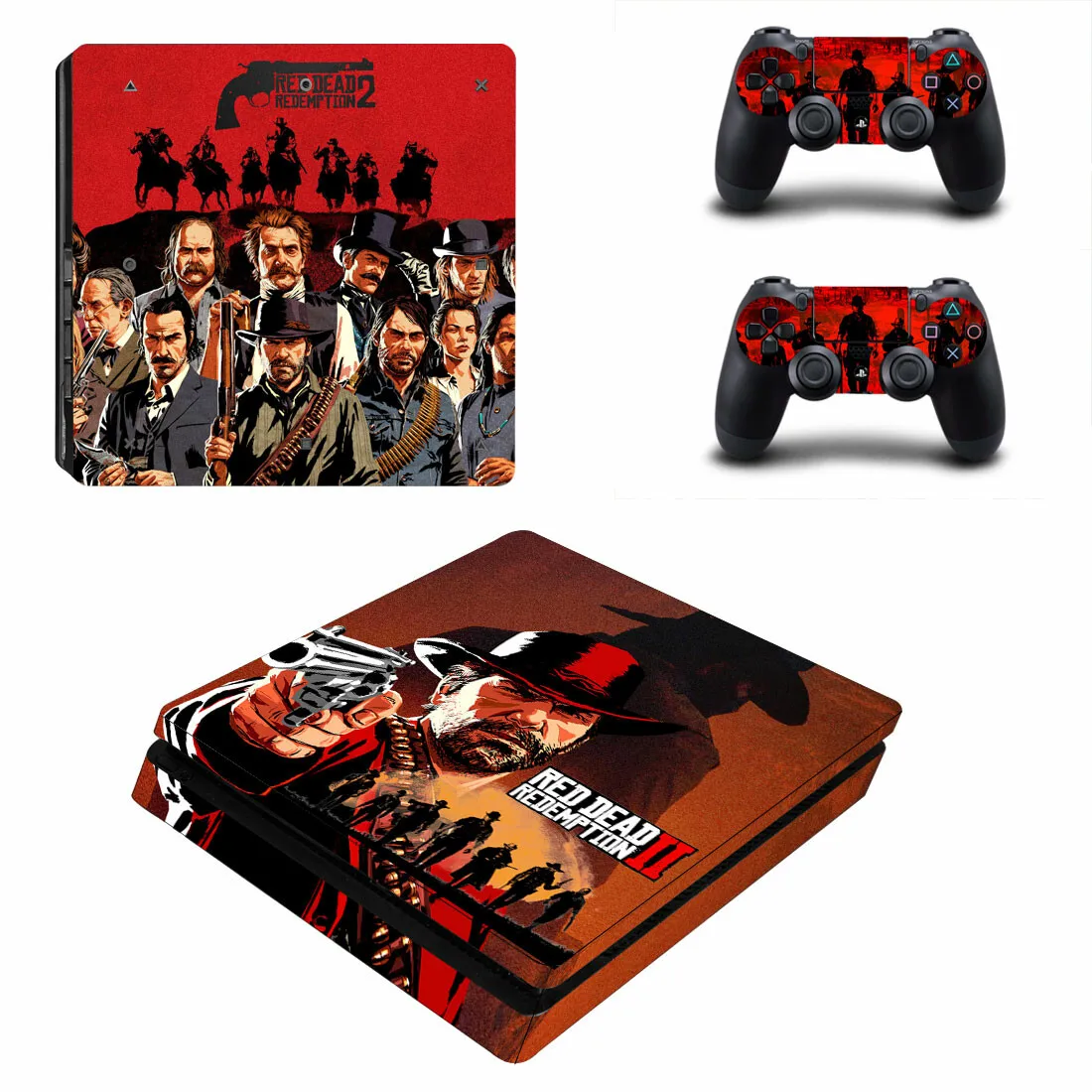 Red Dead Redemption 2 PS4 Slim Skin Sticker Decal Cover Protector For Console and Controller Skins Vinyl