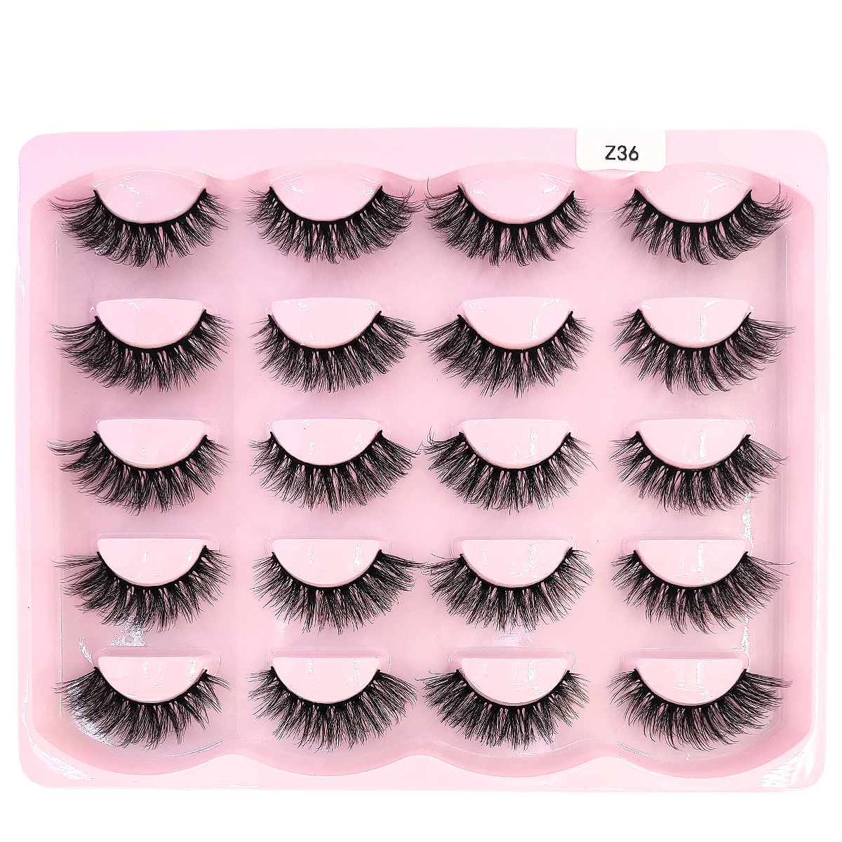 Nuovi 10 paia di ciglia finte naturalmente soffici ciglia smart cat eye soffici ciglia finte 3D