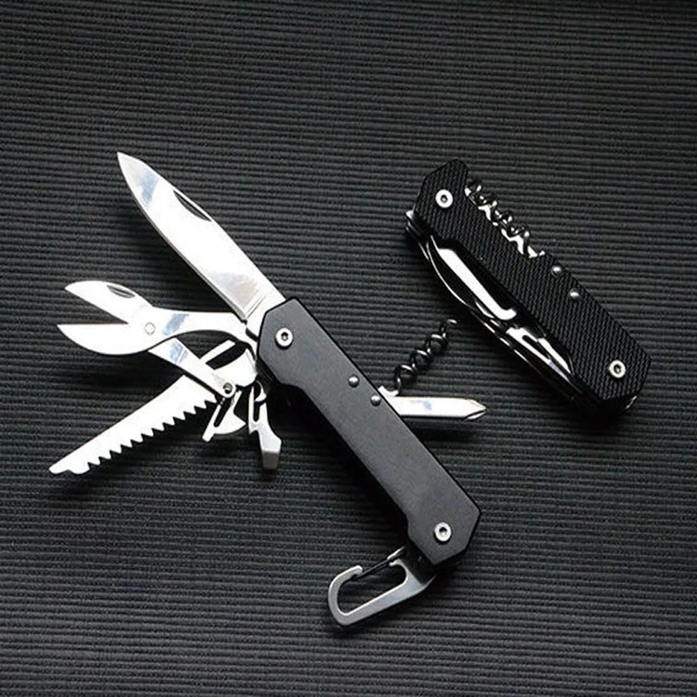 8 in 1 Multifunctional Folding knife Self-defense Outdoor Survival Camping Multi-tool EDC Pocket Knives Portable Hand Tools