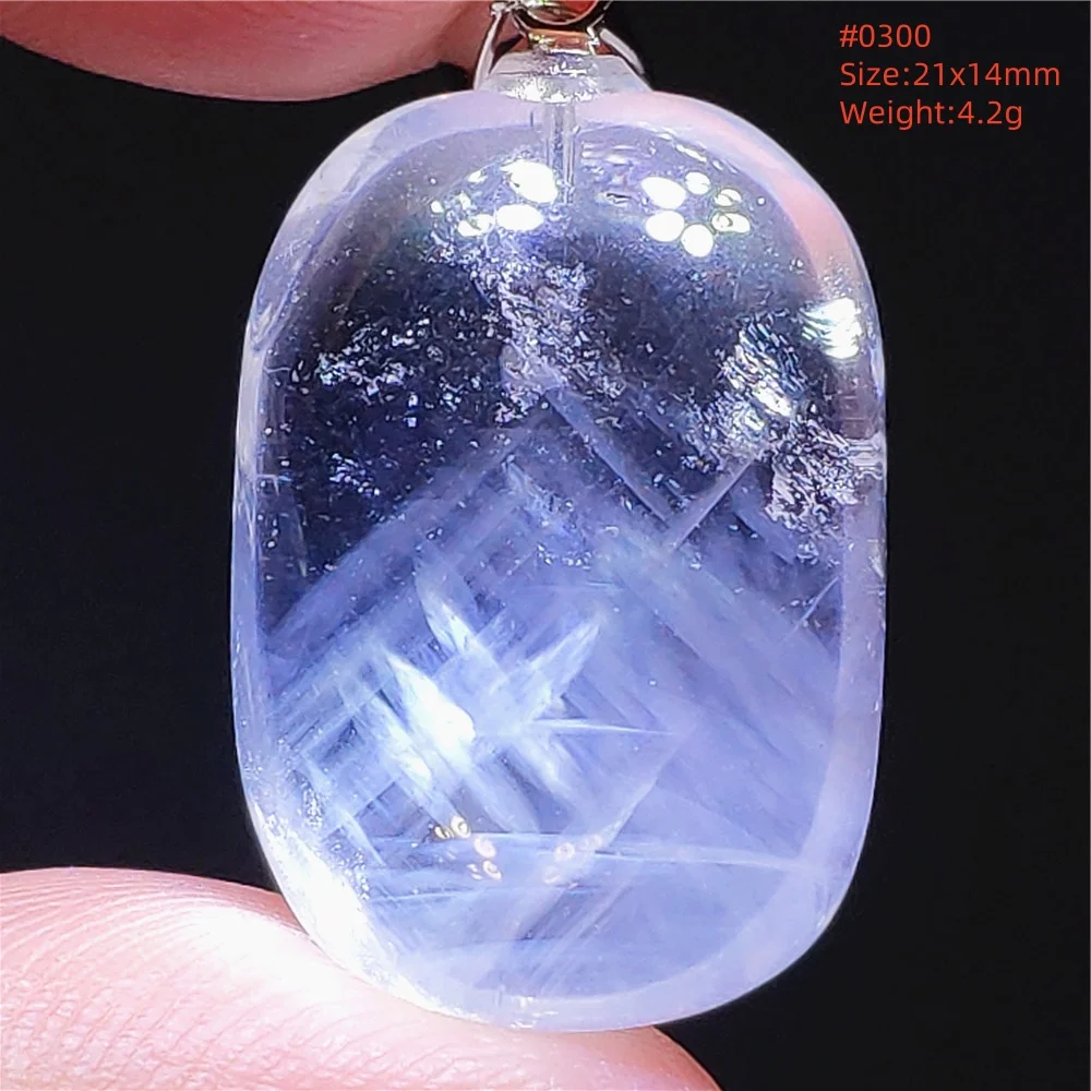 Genuine Natural Blue Feather Rutilated Quartz Pendant Angel Pyramid Needle Feather Rutilated Crystal Women Men AAAAAAA view 4