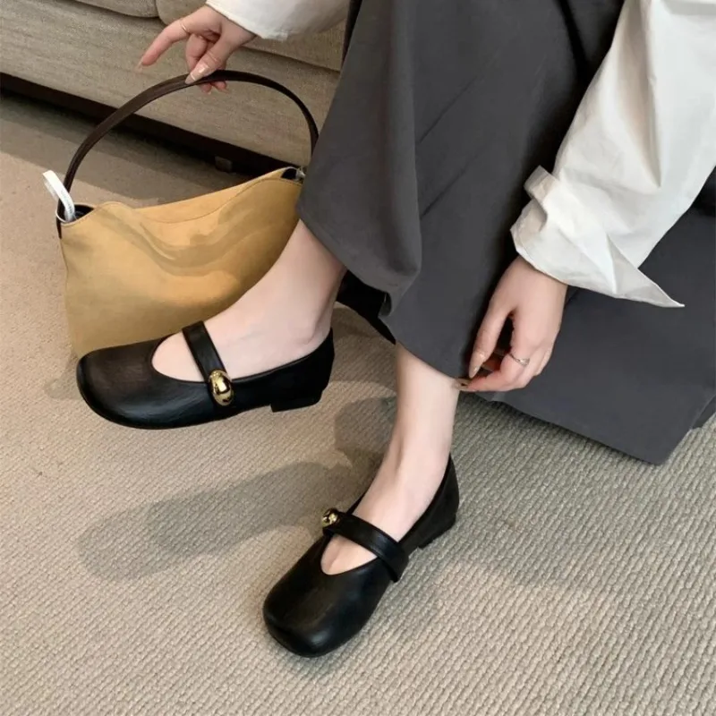 

Shoes Woman Flats Square Toe Shallow Mouth Dress 2025 New Summer Spring Shoes Woman 2025 Shallow Mouth