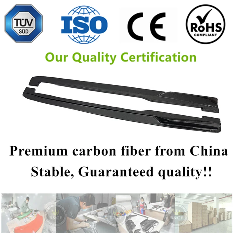 AP Style Lightweight Premium Quality Carbon Fiber Side Skirts for TTS TTRS MK3 2018-2020