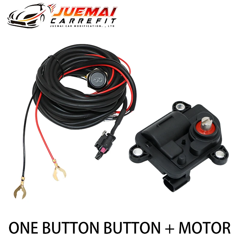JUEMAI Auto-accessoires Elektrische uitlaatregelklep One-Key Button Remote Motor Switch System met kabel Universeel waterdicht