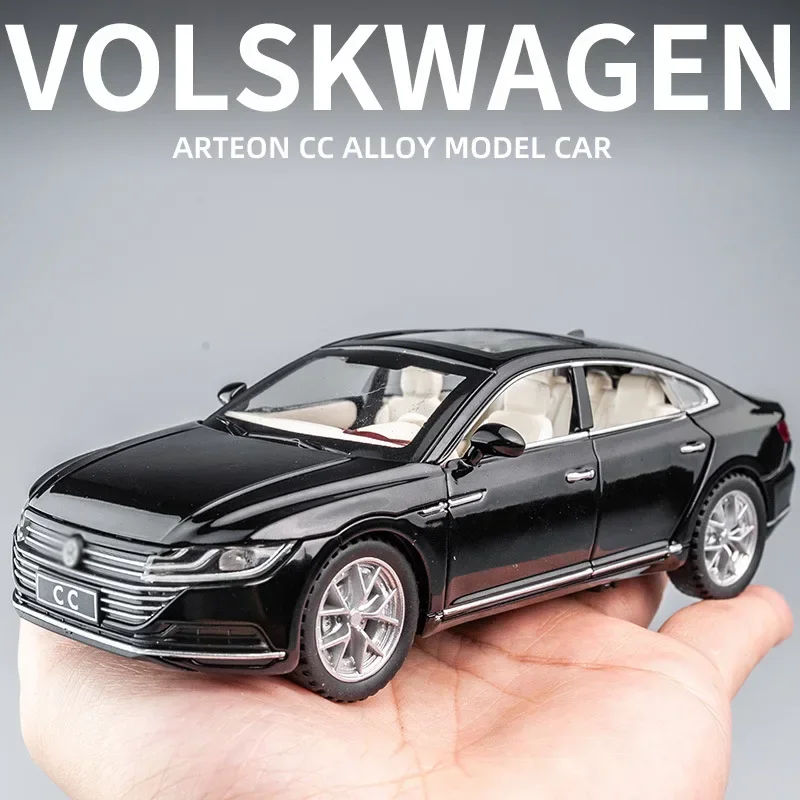 1:32 Volkswagen CC Alloy Toy Car Metal Die-casting Model Sound And Light Pull Back Toy Car Kids Gift Toys For Boys A132