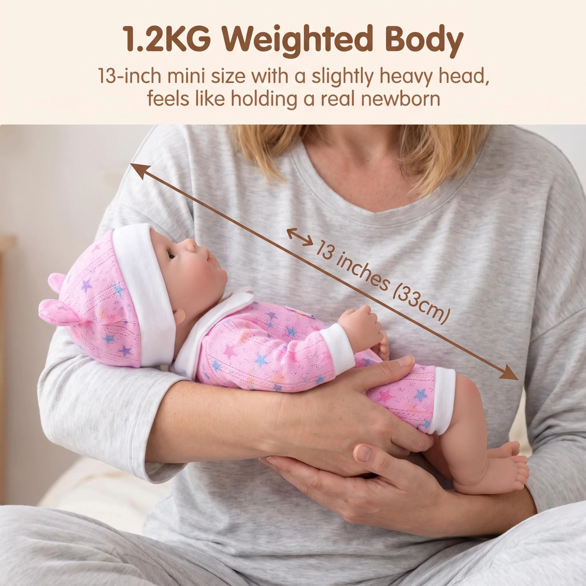 NPK 30CM Soild Silicone Reborn Bettie Mouth Open Ultra Soft Collectible Art Doll Elastic Stretchable Baby Dolls Gift for Xmas
