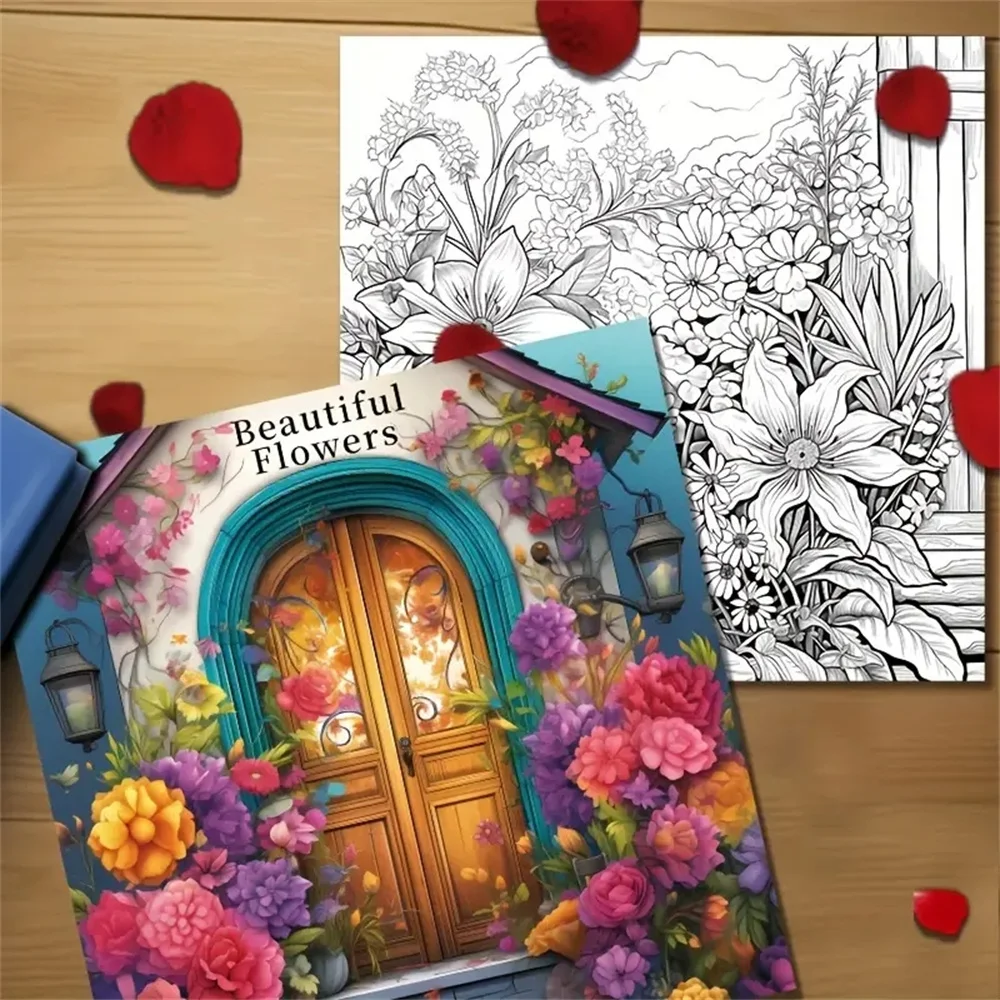 Imagem -04 - Colorido Art Coloring Book Papel Atualizado Original Livros de Papel Espessado a Candy Bone Birthday Party Gift Feriado 22 Páginas