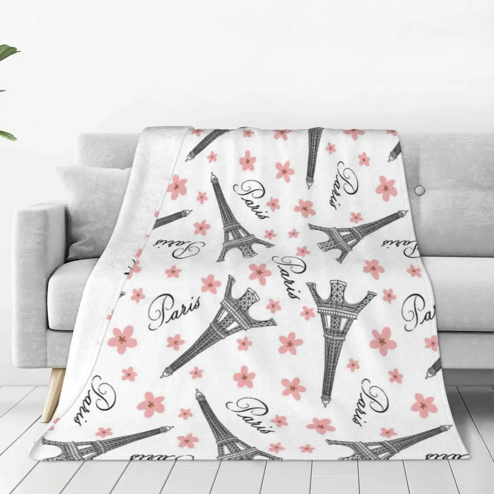 Spring In Paris Pattern Four Seasons Comfortable Warm Soft Throw Blanket Paris Pattern Paris In Spring Good Idea Parisian Paris