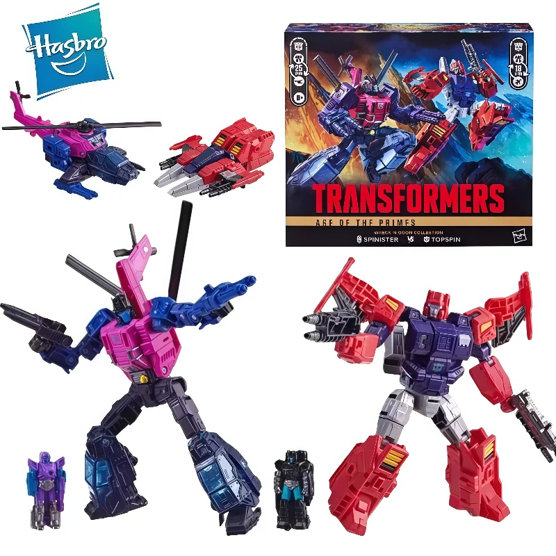 

In Stock Hasbro Transformers Classic Movies Toys Age of The Primes Spinister Topspin Action Figure Model Collect Hobbies Toys
