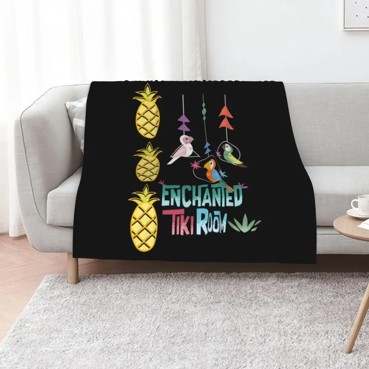 

Enchanted Tiki Room T-Shirt Throw Blanket christmas gifts Summer Flannel Fabric Summer Beddings Blankets