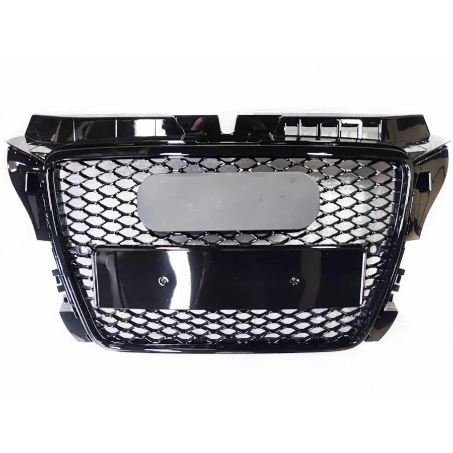 

For RS3 Style Front Sport Hex Mesh Honeycomb Hood Grill Gloss Black for A3/S3 8P 2009 2010 2011 2012 2013